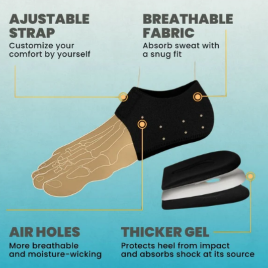 Premium Gel Socks Heel Protecto rand Heels Quick Recovery